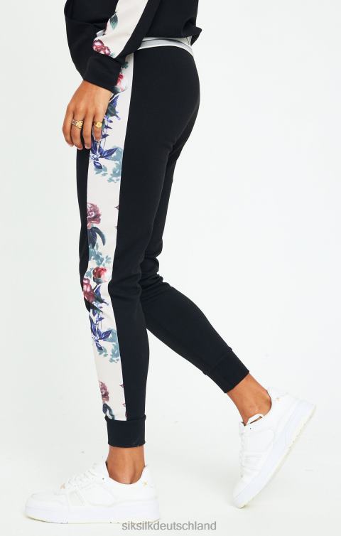 SikSilk Hose mit botanischen Blumenmotiven – Schwarz Frauen 680DH183 Bekleidung