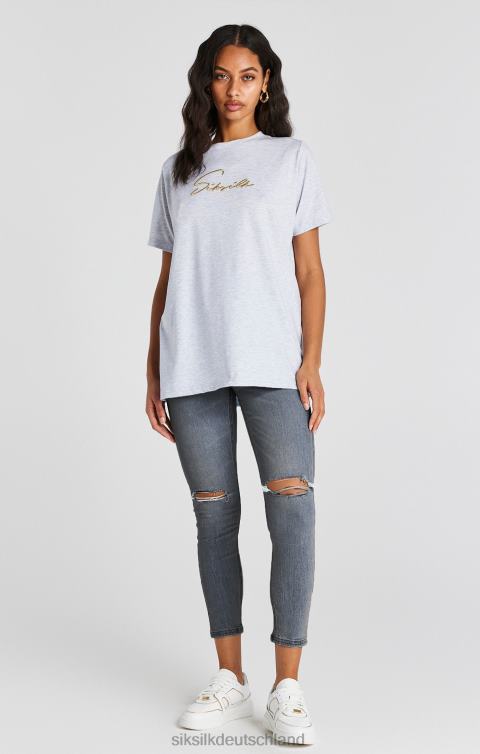 SikSilk Blau gewaschene Denim-Jeans im Distressed-Look Frauen 680DH188 Bekleidung