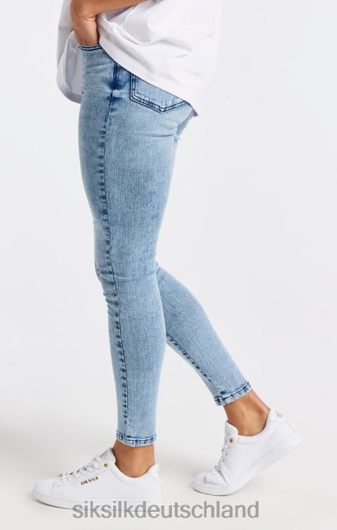 SikSilk Essential Skinny Denim-Jeans in heller Waschung Frauen 680DH193 Bekleidung
