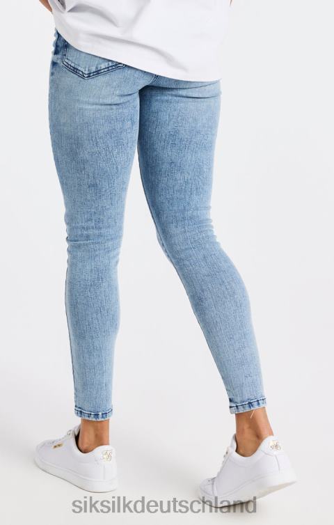 SikSilk Essential Skinny Denim-Jeans in heller Waschung Frauen 680DH193 Bekleidung