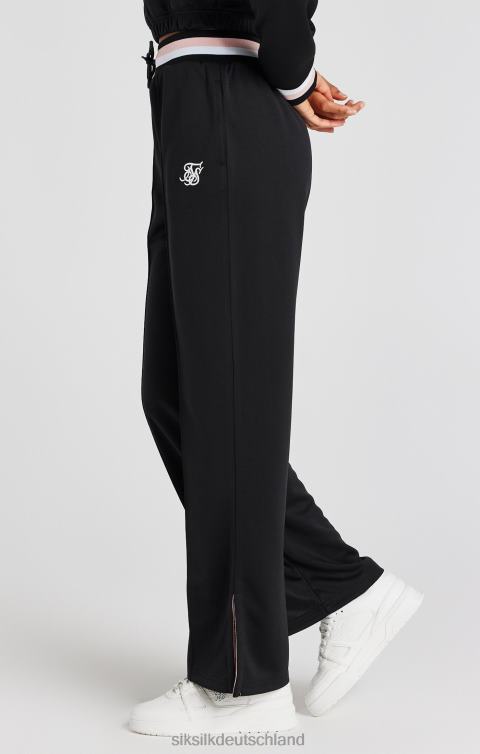 SikSilk Schwarze College-Trainingshose mit weitem Bein Frauen 680DH158 Bekleidung