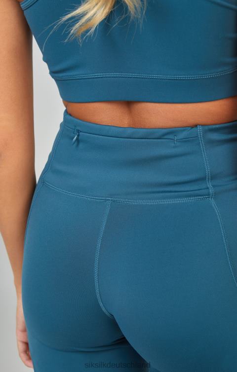 SikSilk Blaugrüne Sport-Essential-Radsport-Shorts Frauen 680DH199 Bekleidung