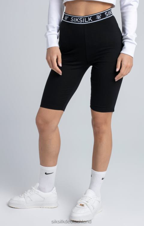 SikSilk Schwarze Essential-Tape-Radshorts Frauen 680DH196 Bekleidung