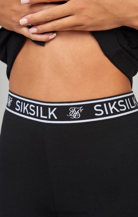 SikSilk Schwarze Essential-Tape-Radshorts Frauen 680DH196 Bekleidung