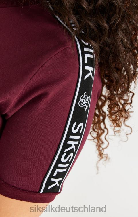 SikSilk Burgunderfarbenes, figurbetontes Bandkleid Frauen 680DH141 Bekleidung