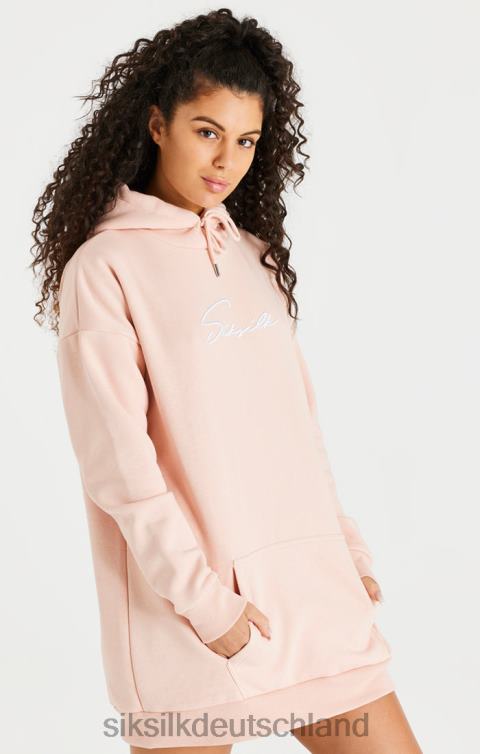 SikSilk Rosafarbenes, übergroßes Kapuzenkleid Frauen 680DH152 Bekleidung