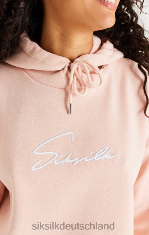 SikSilk Rosafarbenes, übergroßes Kapuzenkleid Frauen 680DH152 Bekleidung