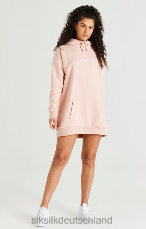 SikSilk Rosafarbenes, übergroßes Kapuzenkleid Frauen 680DH152 Bekleidung