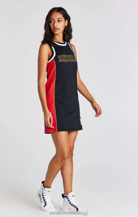 SikSilk Schwarz getäfeltes Basketballkleid Frauen 680DH147 Bekleidung