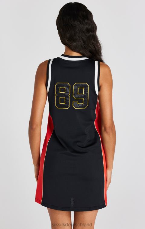 SikSilk Schwarz getäfeltes Basketballkleid Frauen 680DH147 Bekleidung