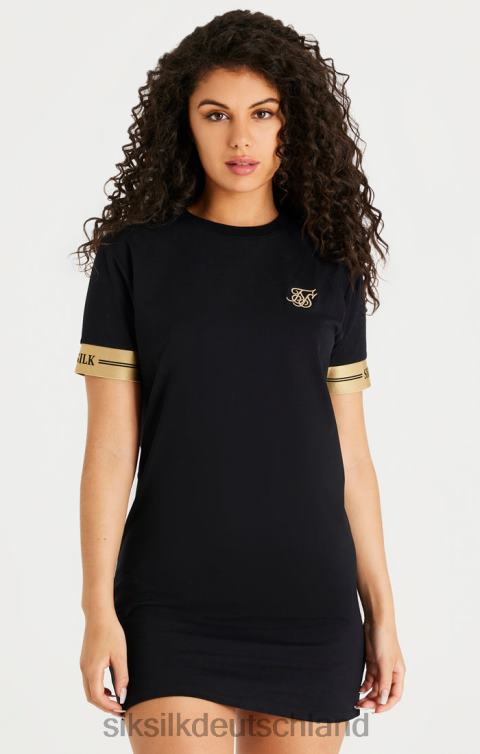 SikSilk schwarzes T-Shirt-Kleid Frauen 680DH143 Bekleidung
