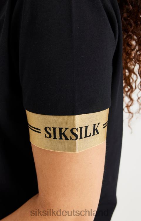 SikSilk schwarzes T-Shirt-Kleid Frauen 680DH143 Bekleidung