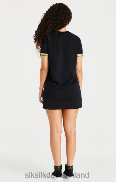 SikSilk schwarzes T-Shirt-Kleid Frauen 680DH143 Bekleidung