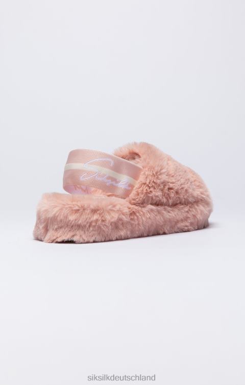 SikSilk Rosa flauschiger Slipper Frauen 680DH274 Schuhwerk
