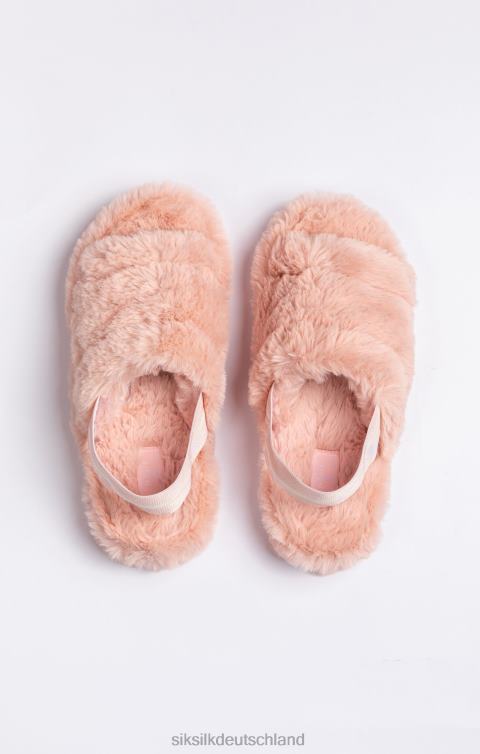 SikSilk Rosa flauschiger Slipper Frauen 680DH274 Schuhwerk