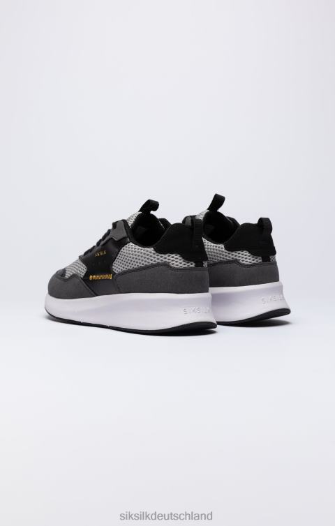SikSilk Schwarzer Mesh-Laufsneaker mit Overlays Frauen 680DH261 Schuhwerk