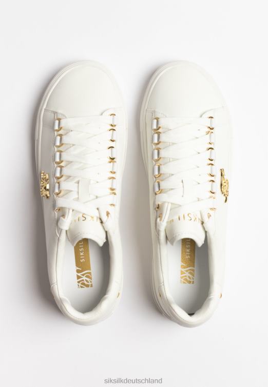 SikSilk Weißer Barra-Schlangenledereffekt Frauen 680DH269 Schuhwerk