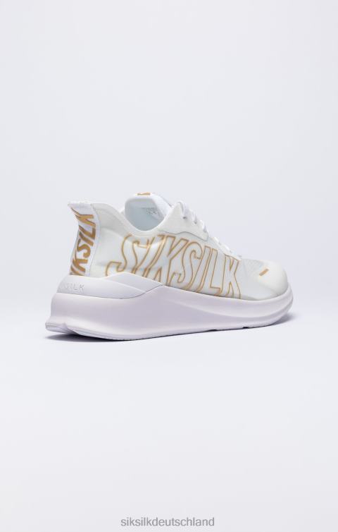 SikSilk weiß-goldener Mako-Performance-Trainer Frauen 680DH253 Schuhwerk