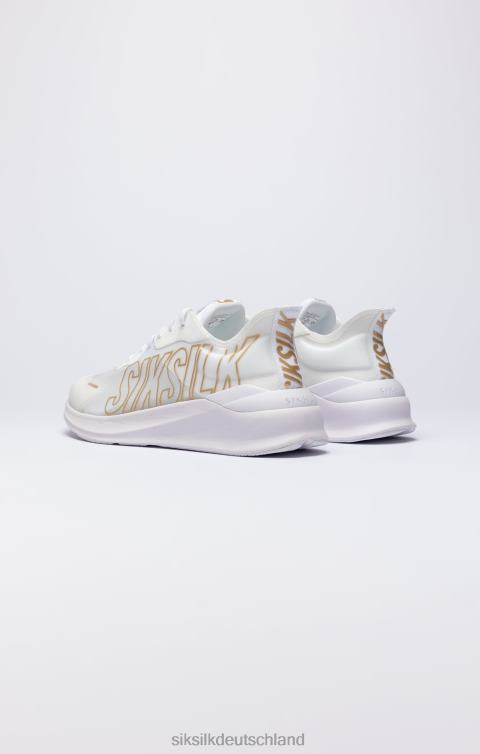SikSilk weiß-goldener Mako-Performance-Trainer Frauen 680DH253 Schuhwerk