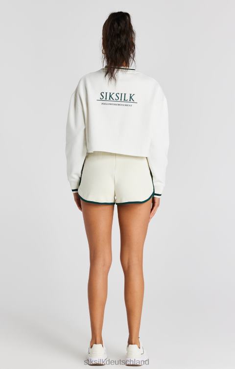SikSilk Ecrufarbenes Crop-Sweatshirt Frauen 680DH78 Bekleidung