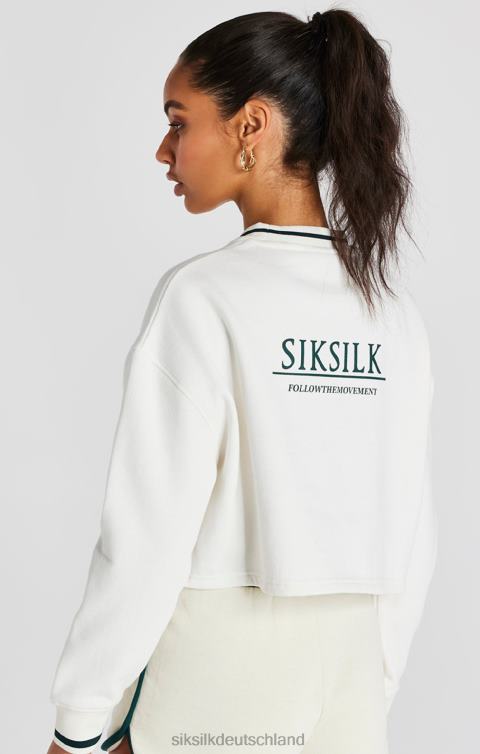 SikSilk Ecrufarbenes Crop-Sweatshirt Frauen 680DH78 Bekleidung