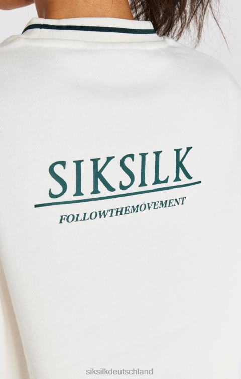 SikSilk Ecrufarbenes Crop-Sweatshirt Frauen 680DH78 Bekleidung