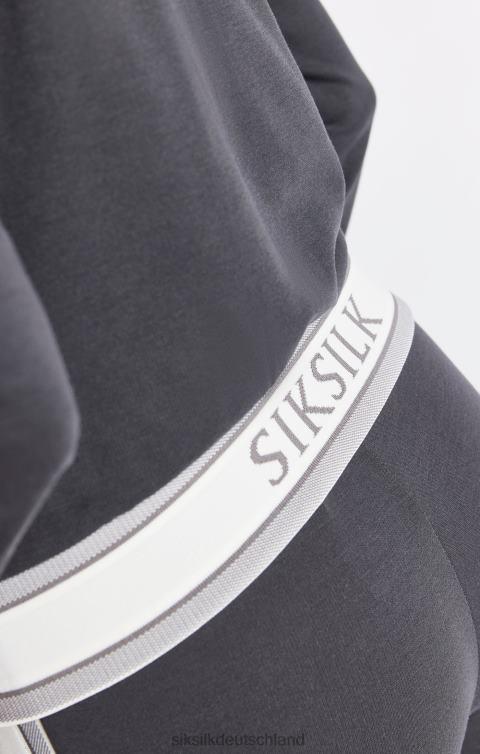 SikSilk Graues Trainingsoberteil mit Reißverschluss Frauen 680DH81 Bekleidung