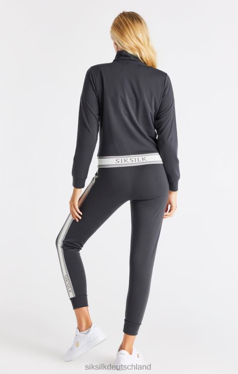 SikSilk Graues Trainingsoberteil mit Reißverschluss Frauen 680DH81 Bekleidung