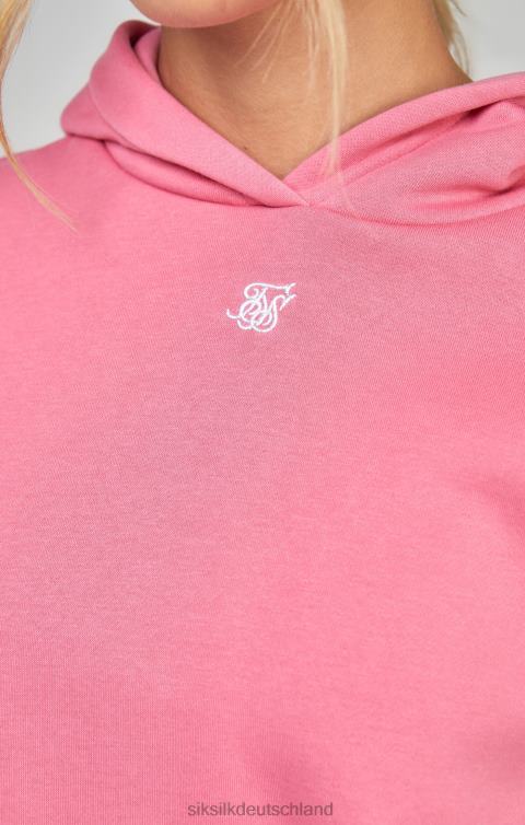 SikSilk Pinkfarbener Essential-Kapuzenpullover zum Überziehen Frauen 680DH104 Bekleidung
