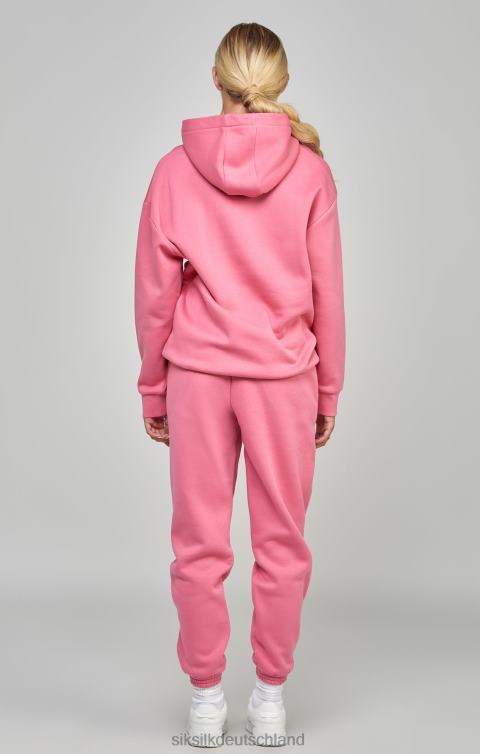 SikSilk Pinkfarbener Essential-Kapuzenpullover zum Überziehen Frauen 680DH104 Bekleidung