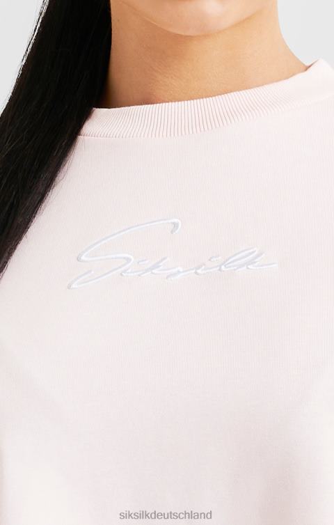 SikSilk Rosafarbenes Signature-Sweatshirt Frauen 680DH83 Bekleidung