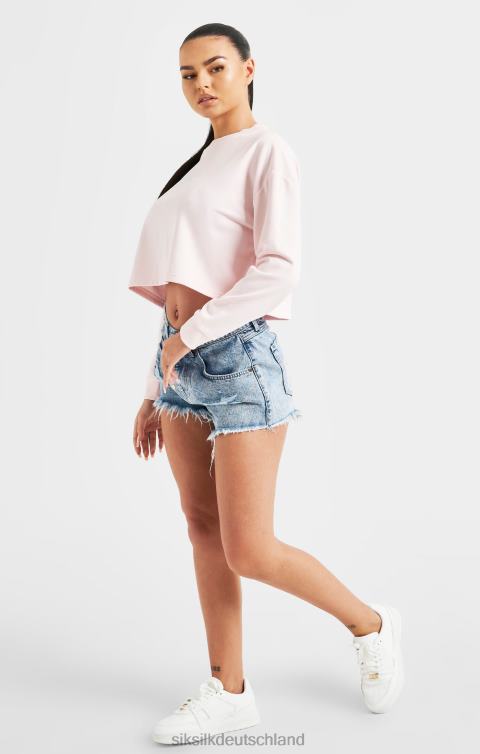 SikSilk Rosafarbenes Signature-Sweatshirt Frauen 680DH83 Bekleidung