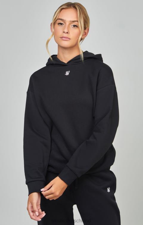 SikSilk Schwarzer, unverzichtbarer Kapuzenpullover zum Überziehen Frauen 680DH99 Bekleidung
