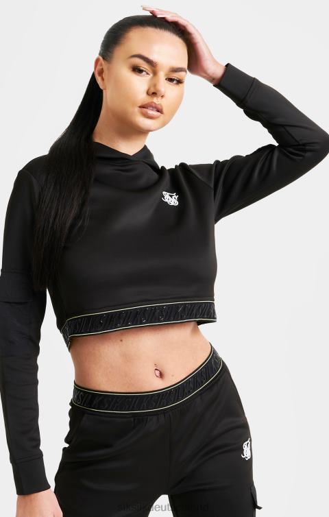 SikSilk Schwarzes Cargo-Trainingsoberteil Frauen 680DH87 Bekleidung