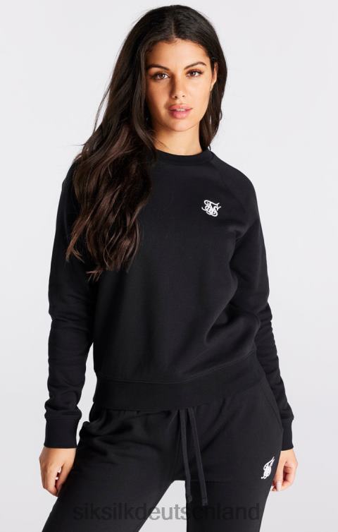 SikSilk Schwarzes Essential-Crew-Sweatshirt Frauen 680DH98 Bekleidung