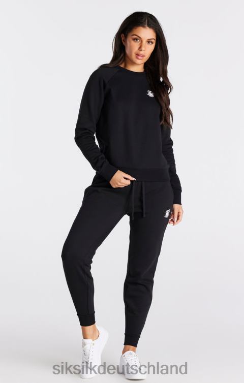 SikSilk Schwarzes Essential-Crew-Sweatshirt Frauen 680DH98 Bekleidung