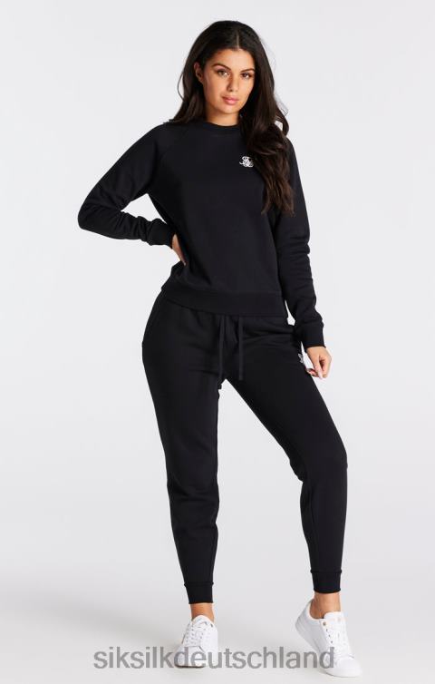 SikSilk Schwarzes Essential-Crew-Sweatshirt Frauen 680DH98 Bekleidung