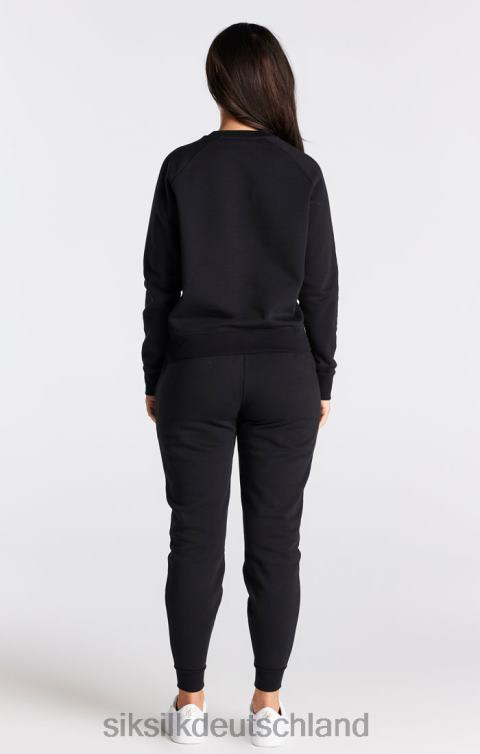 SikSilk Schwarzes Essential-Crew-Sweatshirt Frauen 680DH98 Bekleidung