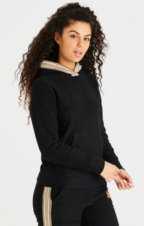 SikSilk schwarzer Kapuzenpullover zum Überziehen Frauen 680DH113 Bekleidung