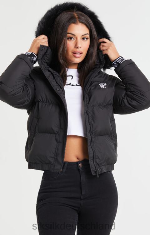 SikSilk Kurz geschnittener Core-Parka – Schwarz Frauen 680DH140 Bekleidung