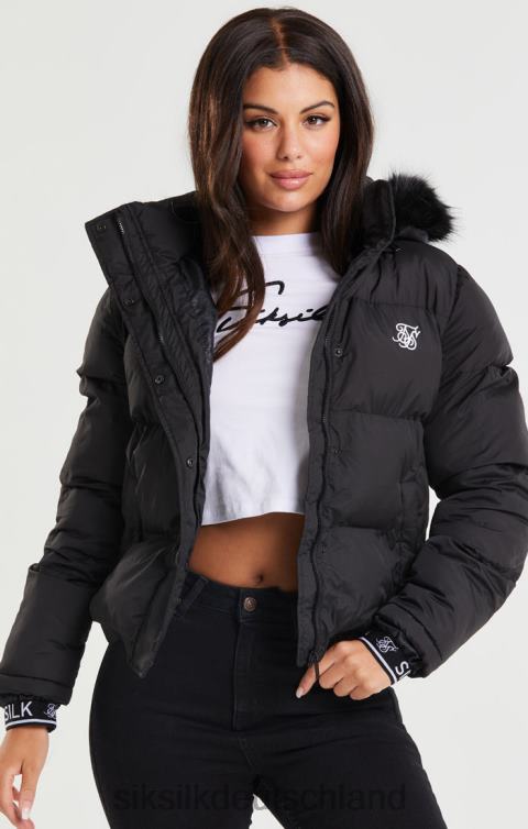 SikSilk Kurz geschnittener Core-Parka – Schwarz Frauen 680DH140 Bekleidung