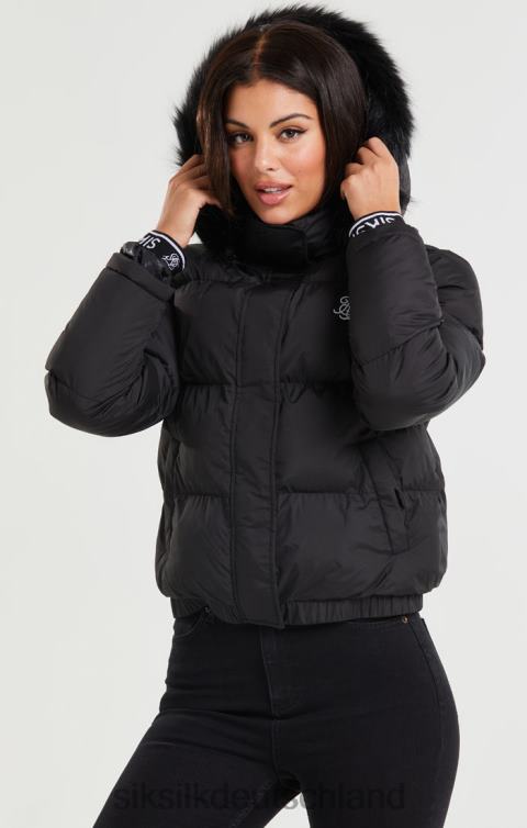 SikSilk Kurz geschnittener Core-Parka – Schwarz Frauen 680DH140 Bekleidung