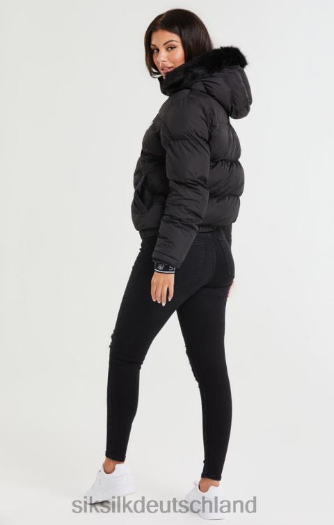SikSilk Kurz geschnittener Core-Parka – Schwarz Frauen 680DH140 Bekleidung