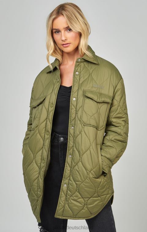 SikSilk Leichte, khakifarbene Steppjacke Frauen 680DH126 Bekleidung