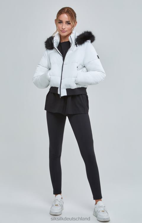 SikSilk weißer, kurz geschnittener Parka Frauen 680DH130 Bekleidung