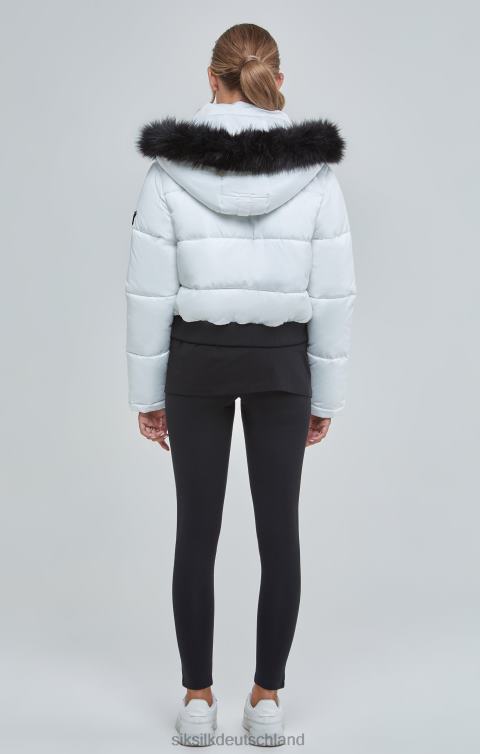 SikSilk weißer, kurz geschnittener Parka Frauen 680DH130 Bekleidung