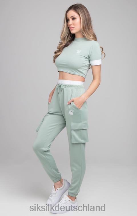 SikSilk Grünes Crop-T-Shirt Frauen 680DH46 Bekleidung