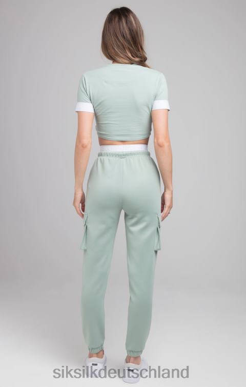 SikSilk Grünes Crop-T-Shirt Frauen 680DH46 Bekleidung