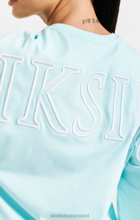 SikSilk Kurzes T-Shirt mit Aqua-Logo Frauen 680DH60 Bekleidung