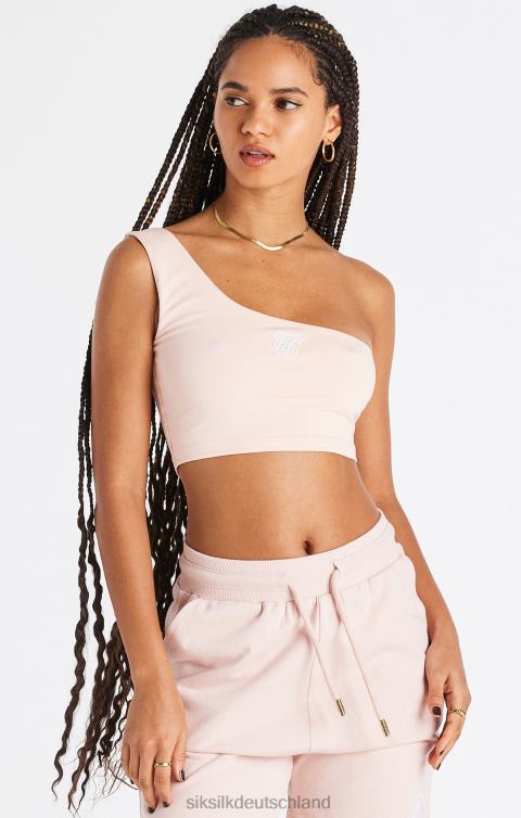 SikSilk Rosa One-Shoulder-Crop-Top Frauen 680DH39 Bekleidung